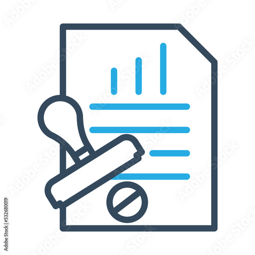 Stamp Document Vector Icon which is suitable for commercial work and easily modify or edit it

