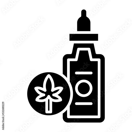 Cbd Oil Icon Style