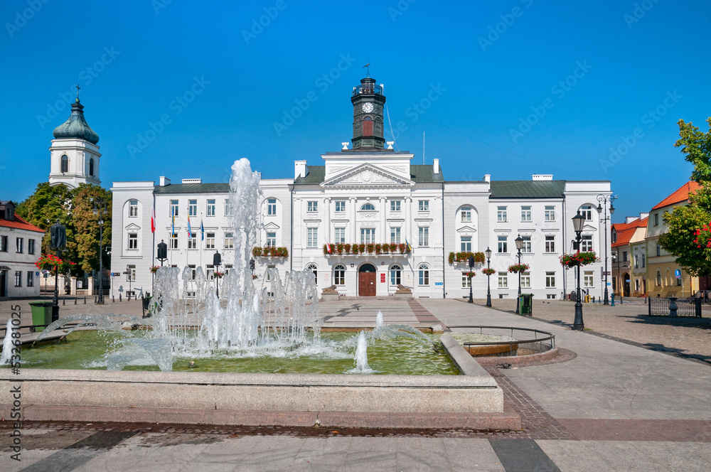 Obraz na płótnie Town hall in Plock, Masovian Voivodeship, Poland	 w salonie