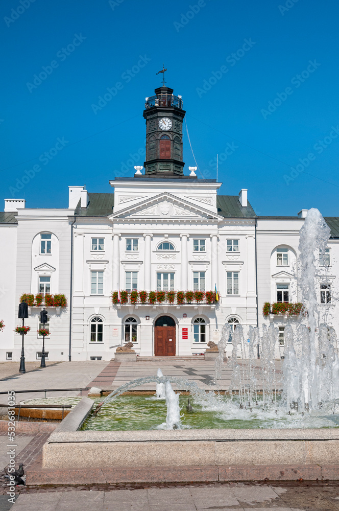 Obraz na płótnie Town hall in Plock, Masovian Voivodeship, Poland w salonie