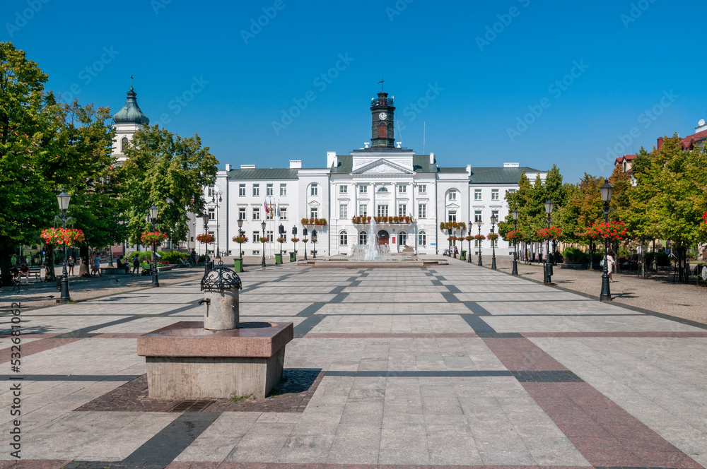 Obraz na płótnie Town hall in Plock, Masovian Voivodeship, Poland w salonie