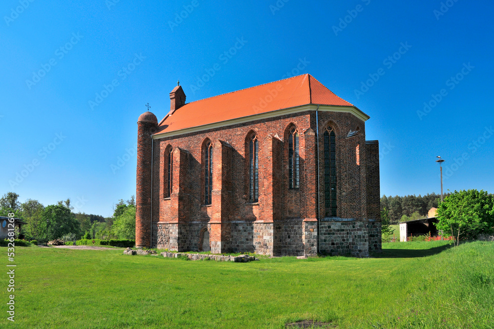 Church of Saint Stanislaw Kostka (former Templar chapel) at Chwarszczany, West Pomeranian voivodeship, Poland.