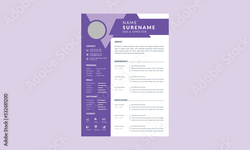 Cv template professional resume design
