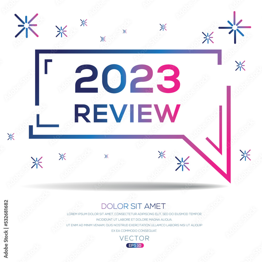 Creative (2023 Review) Design, Vector illustration.