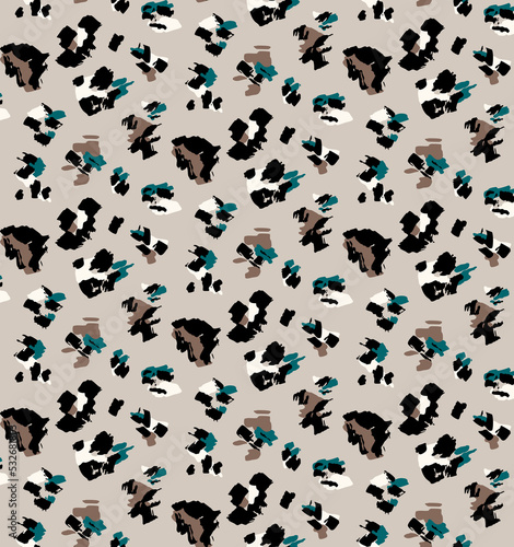 Seamless leopard pattern, animal print.