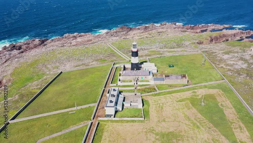 Aerial view of the Lighthouse on Tory Island, County Donegal, Republic of Ireland photo