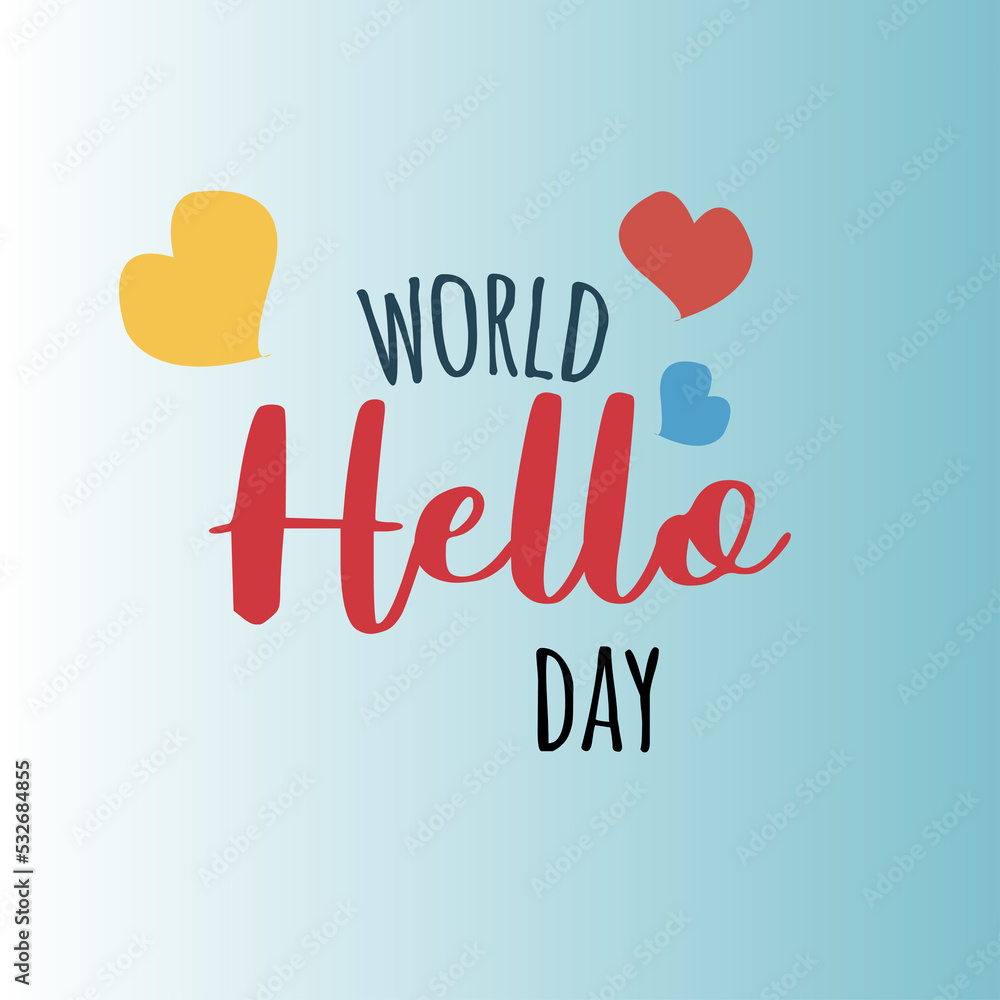 November world hello day concept background.paper cut postcard November world hello day concept background.paper cut postcard