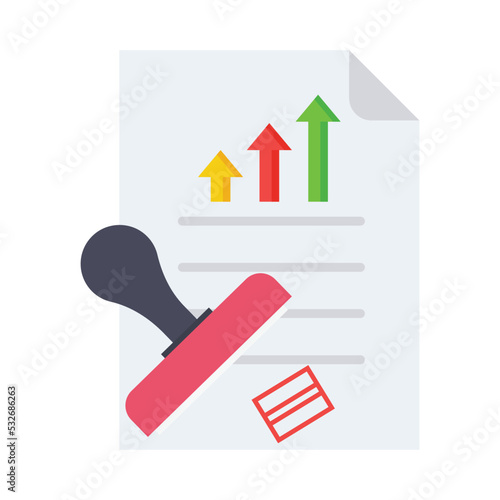 Stamp Document Vector Icon which is suitable for commercial work and easily modify or edit it

