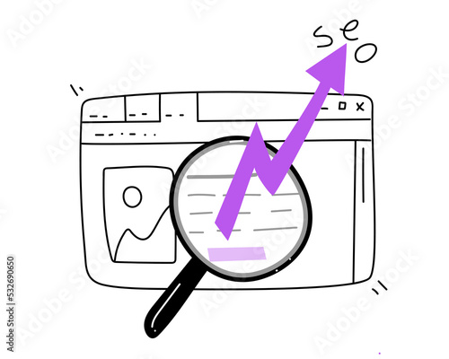 Concept of seo web optimization