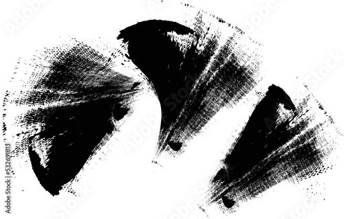 Grunge Paint stripe . Vector brush Stroke- Modern Textured shape . Dry border in Black