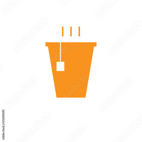 illustration of hot tea cup