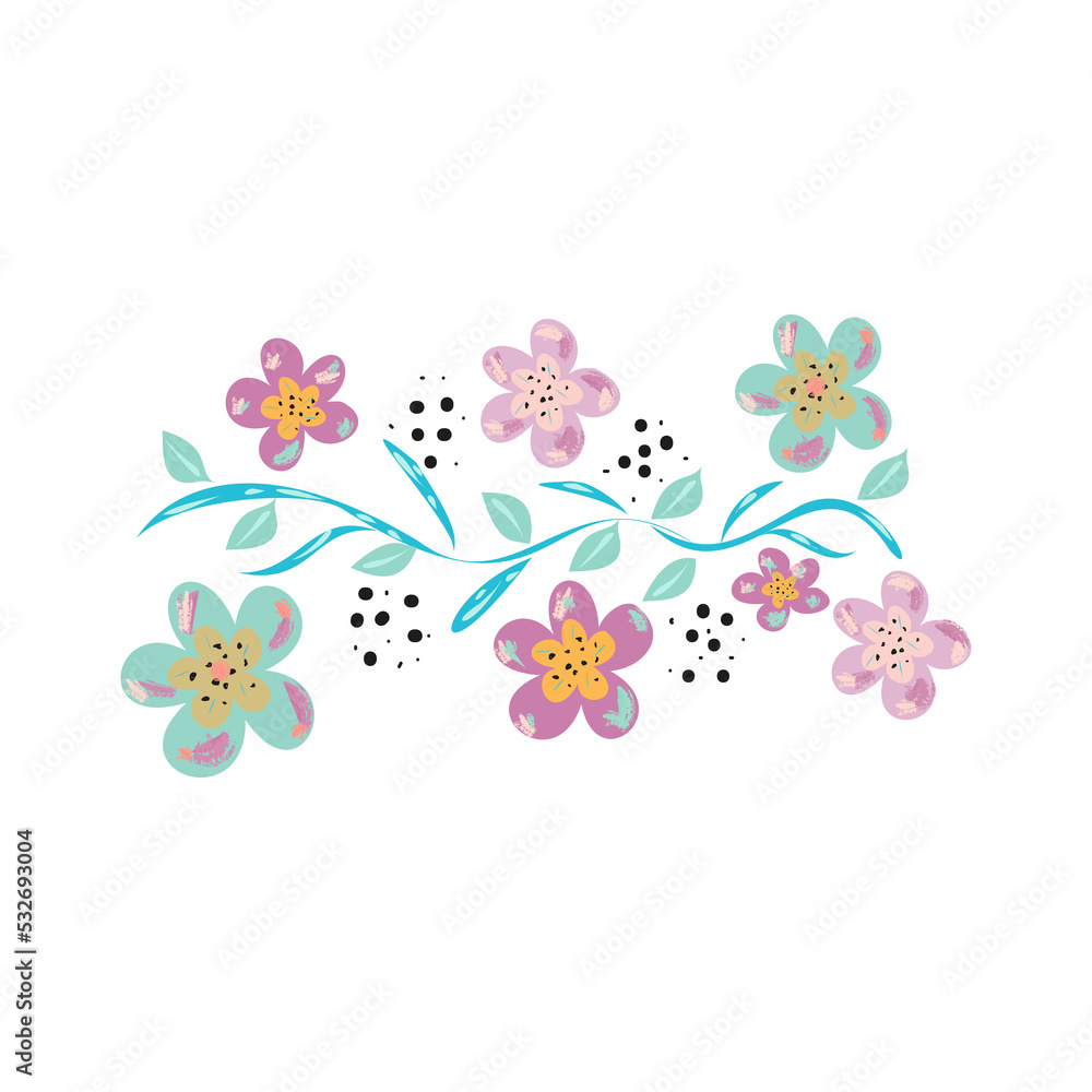 Floral patterns. Vector design for paper, cover, fabric, interior decor Floral patterns. Vector design for paper, cover, fabric, interior decor