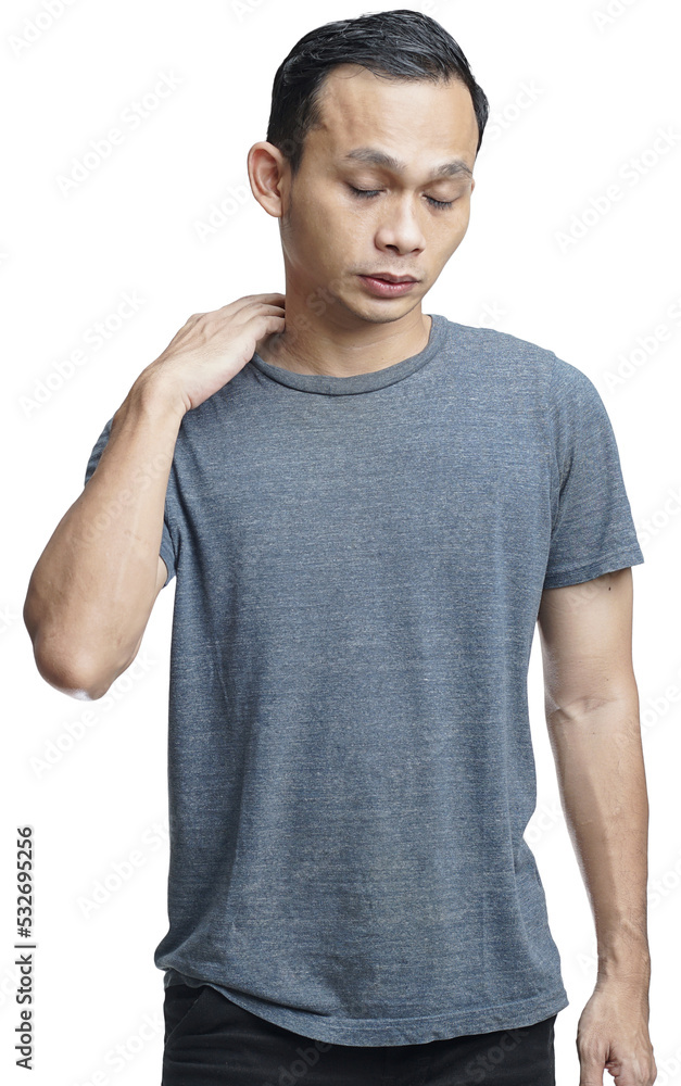 Fototapeta premium handsome asian man on isolated studio background