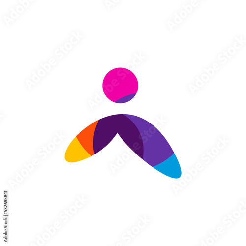 Colorful Kids Logo Template Design Vector, Emblem, Design Concept, Creative Symbol, Icon
