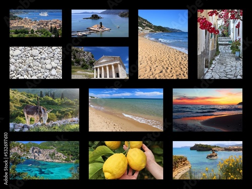 Corfu image collage