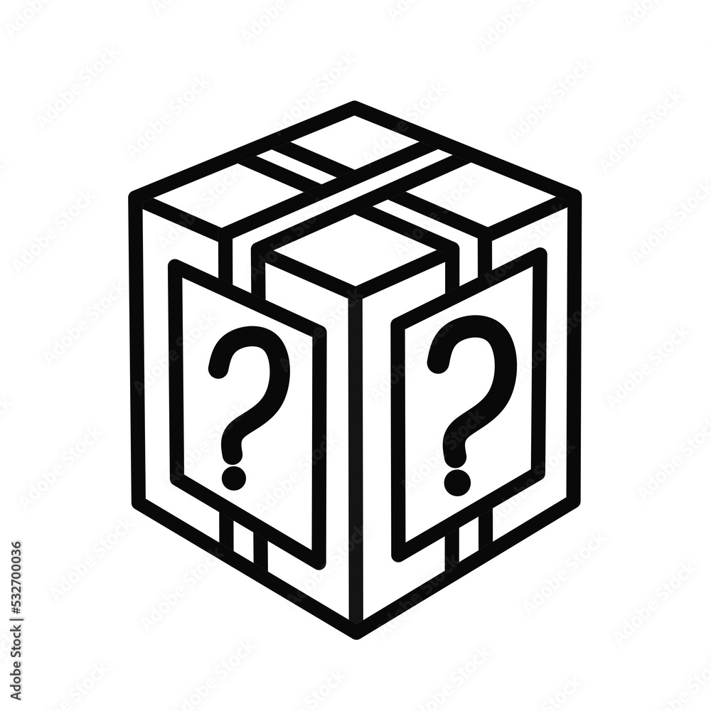 mystery box vector with simple design mystery box vector with simple design