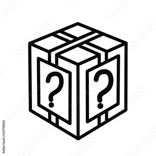 mystery box vector with simple design