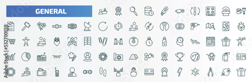 special lineal general icons set. outline icons such as job interview, stationery knife, painting work, smart contract, fragments, cd record, wolf howling, poor, steps, fretsaw line icons.