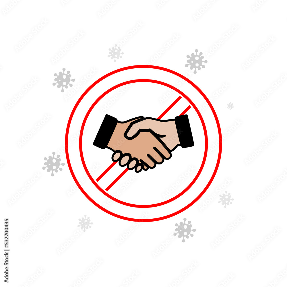 Fototapeta premium No handshake icon sign symbol. No dealing. No collaboration isolated on white background