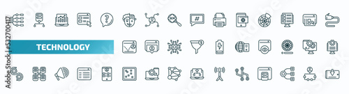 Fotografia set of 40 special lineal technology icons