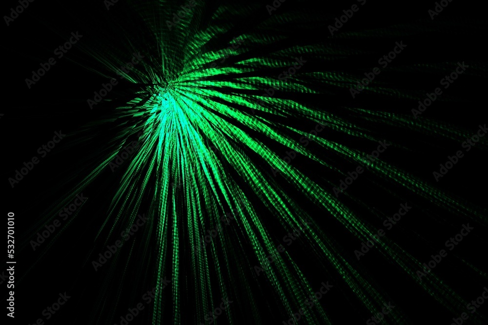 Fototapeta premium abstract background with rays green black illustration art abstract 