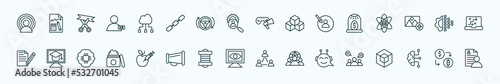 special lineal general icons set. outline icons such as brand awareness, computing technology, in-game advertising, business incubator, digital transformation, distance learning, gmo, computer