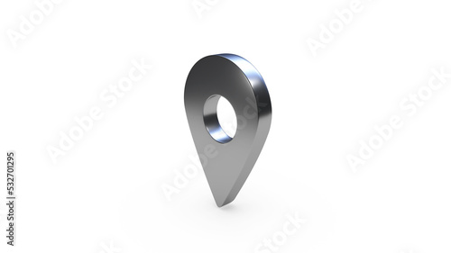 Location sign, 3d render illustration. You are here. Location symbol isolated on a white background