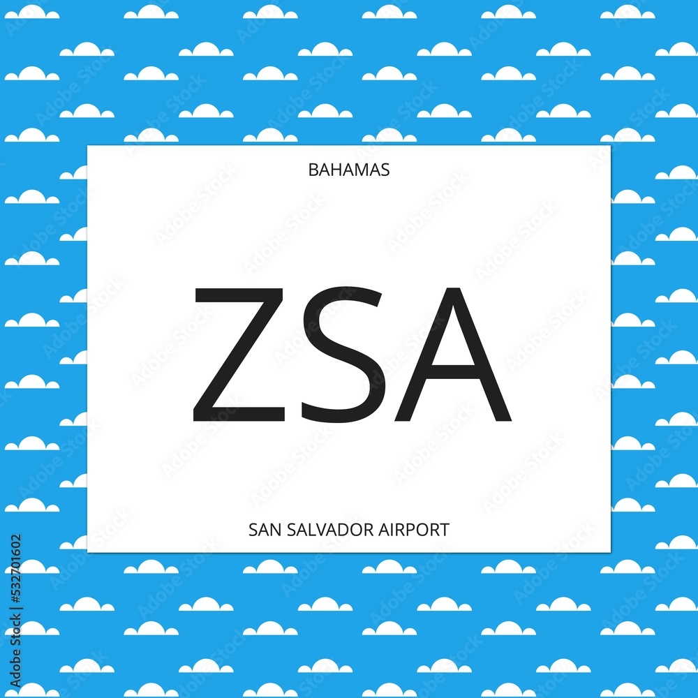 San Salvador The airport of the city of Cockburn Town in Bahamas Stock