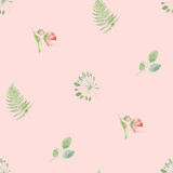 Watercolor seamless pattern floral background flowers, plants, leaves. Australian plants. for fabric, textile, baby design, packaging