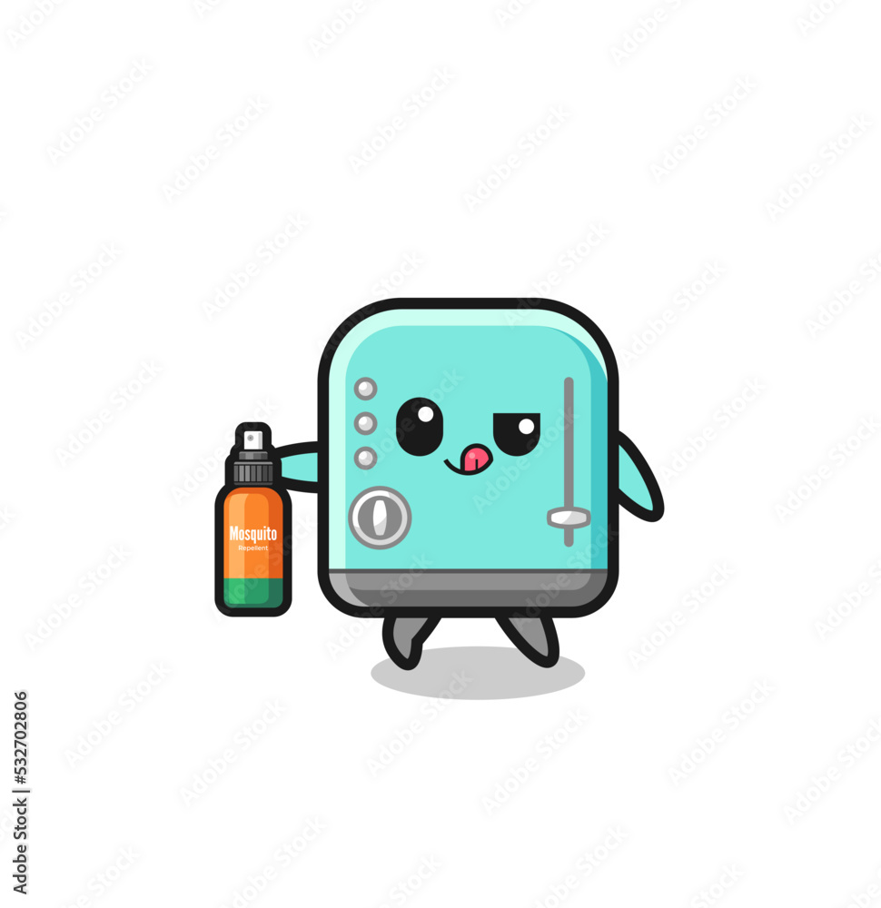 cute toaster holding mosquito repellent cute toaster holding mosquito repellent