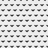Concept of Halloween pattern with bat. 3d illustration.  White background.