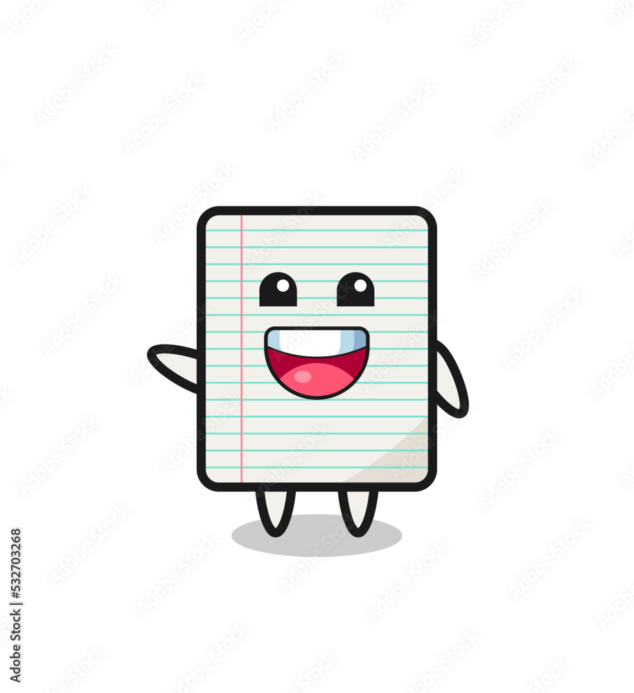 happy paper cute mascot character