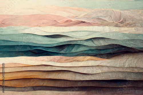 Illustration of soft fabric layers