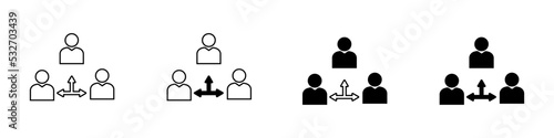 Team Vector icon set. Teamwork illustration sign collection. communication symbol ro logo. 