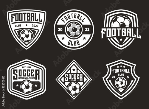 Set of football logos. Soccer logo collection. Football logo badge 