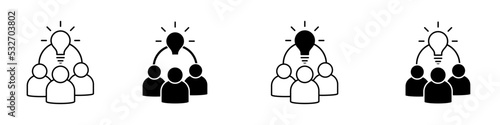 Team Vector icon set. Teamwork illustration sign collection. idea symbol. communication logo.