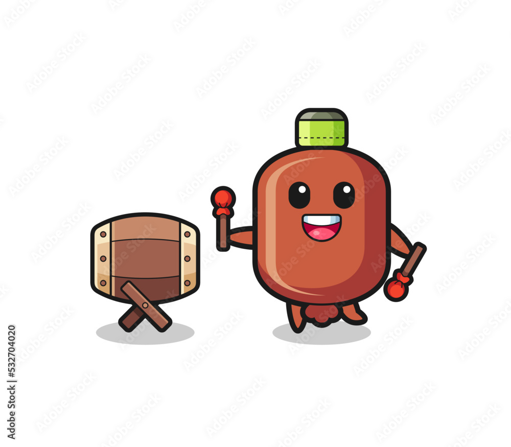 sausage muslim cartoon is beating the bedug sausage muslim cartoon is beating the bedug
