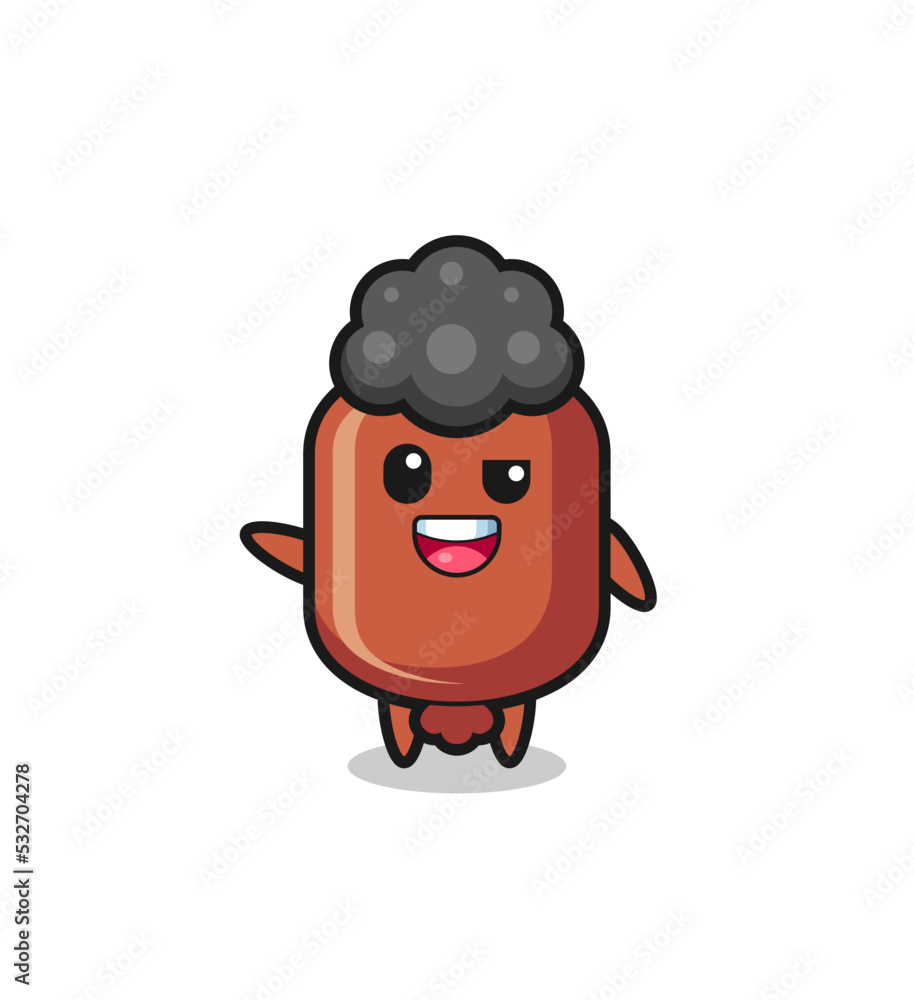 sausage character as the afro boy