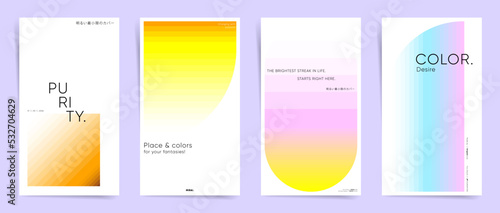 Minimal colorful abstract story posts set. Modern geometric covers design. Clean Corporate Business background. Vector design for social media posts, stories, posters, covers, banners. 