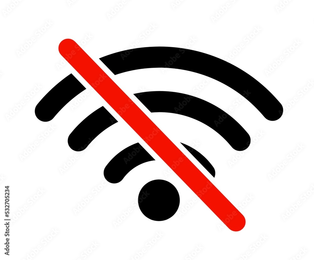 No wifi sign icon wifi not connected StockIllustration Adobe Stock