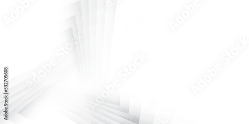 Fototapeta Naklejka Na Ścianę i Meble -  Abstract white and gray color, modern design stripes background with geometric shape. Vector illustration