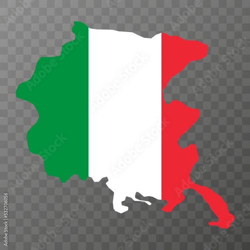 Friuli venezia giulia Map. Region of Italy. Vector illustration.