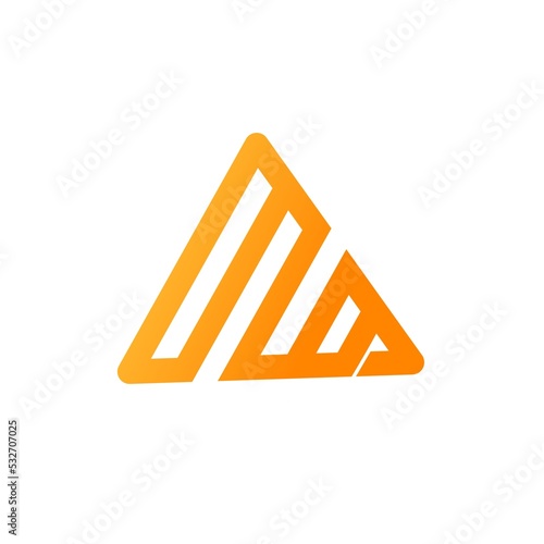 warning triangle sign simple logo