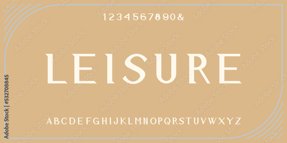 Elegant-style vector alphabet letters and numbers Elegant-style vector alphabet letters and numbers