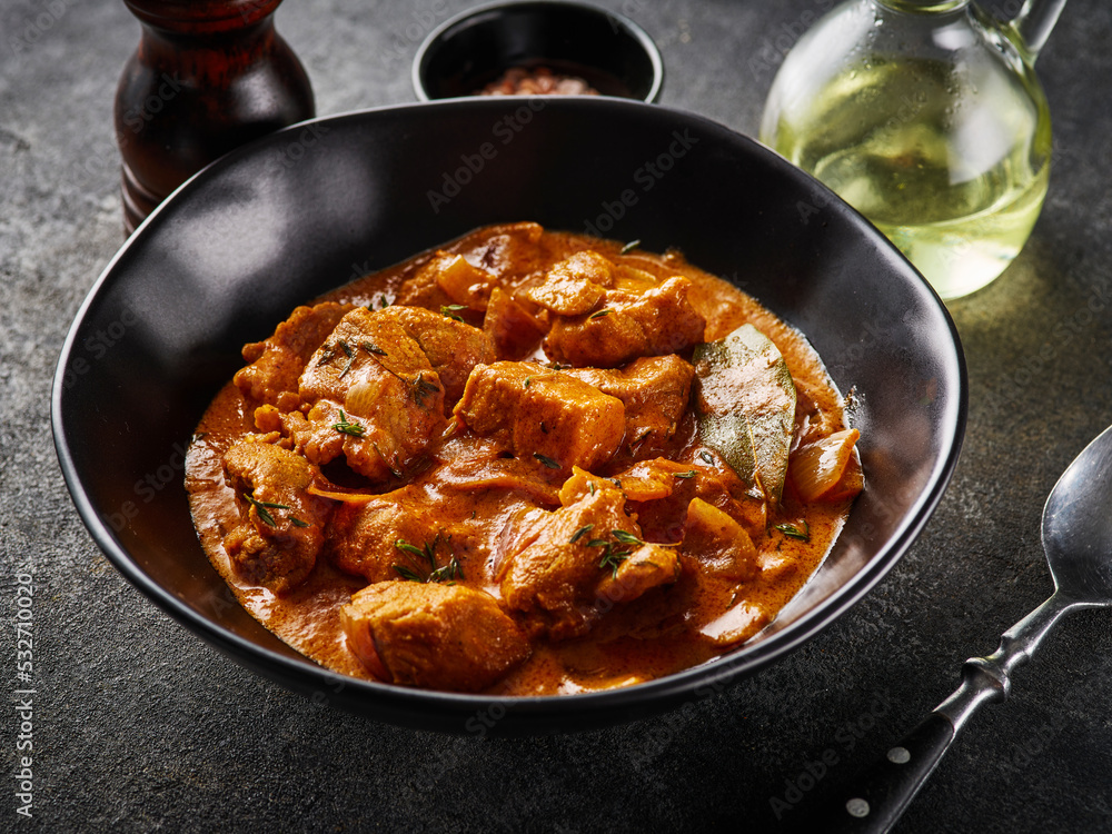 Stew Meat, stewed pork goulash. Hungarian Goulash soup bogracs. Stew Meat, stewed pork goulash. Hungarian Goulash soup bogracs.