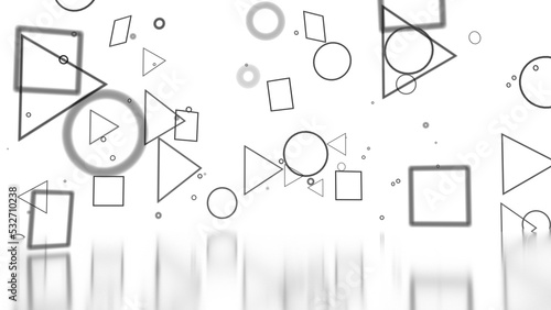 Abstract background with colored geometric shapes. 3d render illustration