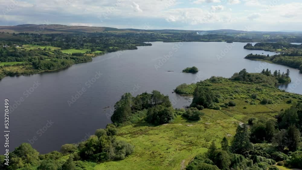 Aerial view of The Lake Eske in Donegal, Ireland. Aerial view of The Lake Eske in Donegal, Ireland.