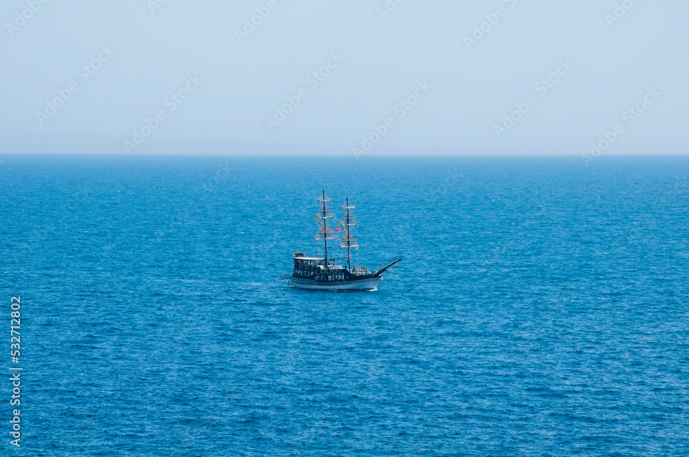 Touristic excursion boat Antalya, Turkey.