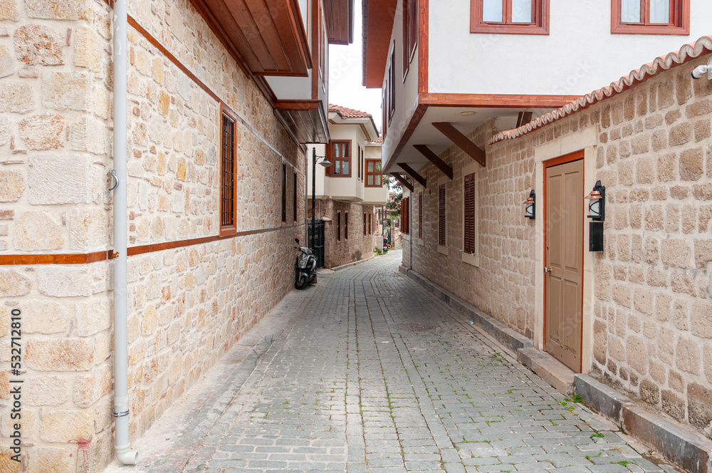 Historical streets of Antalya. Kaleici.