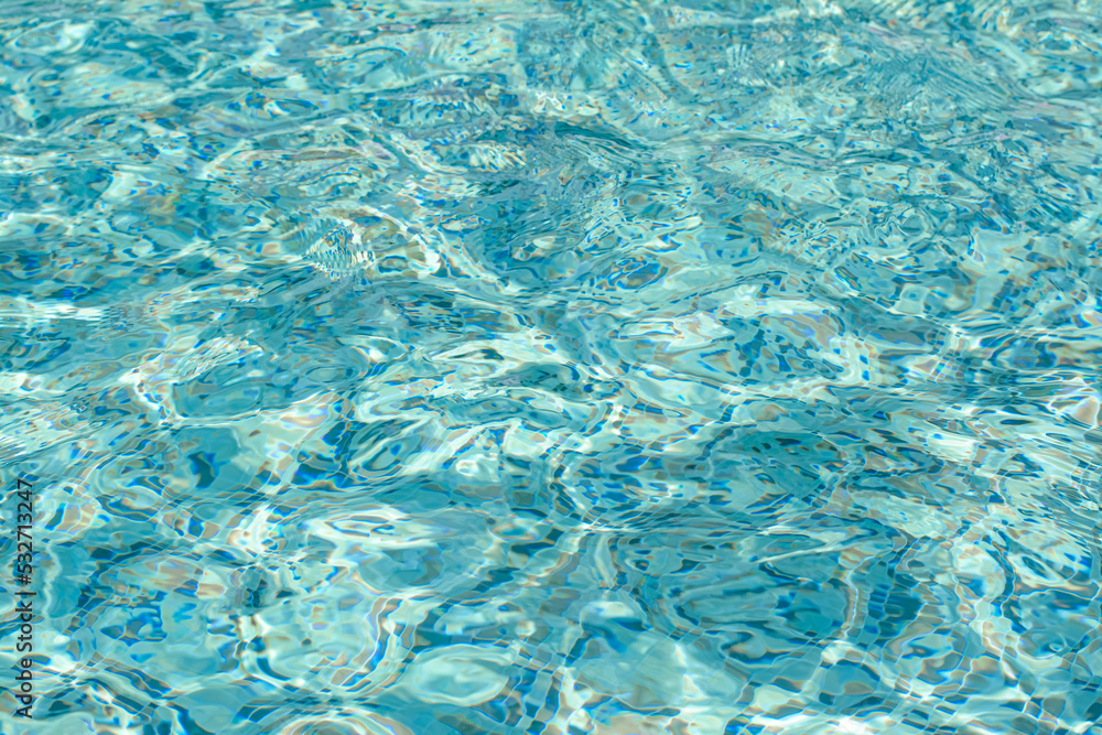 View of cool clear water in swimming pool